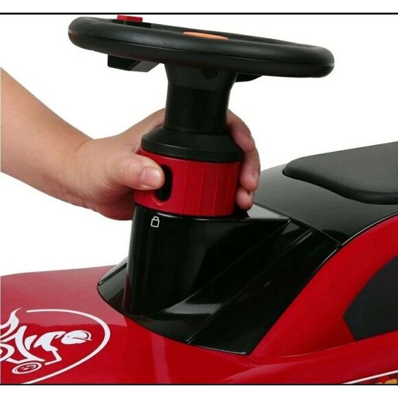 Radio Flyer 6v Racer Ride On Car for toddlers with round printed playmat - Picture 8 of 11